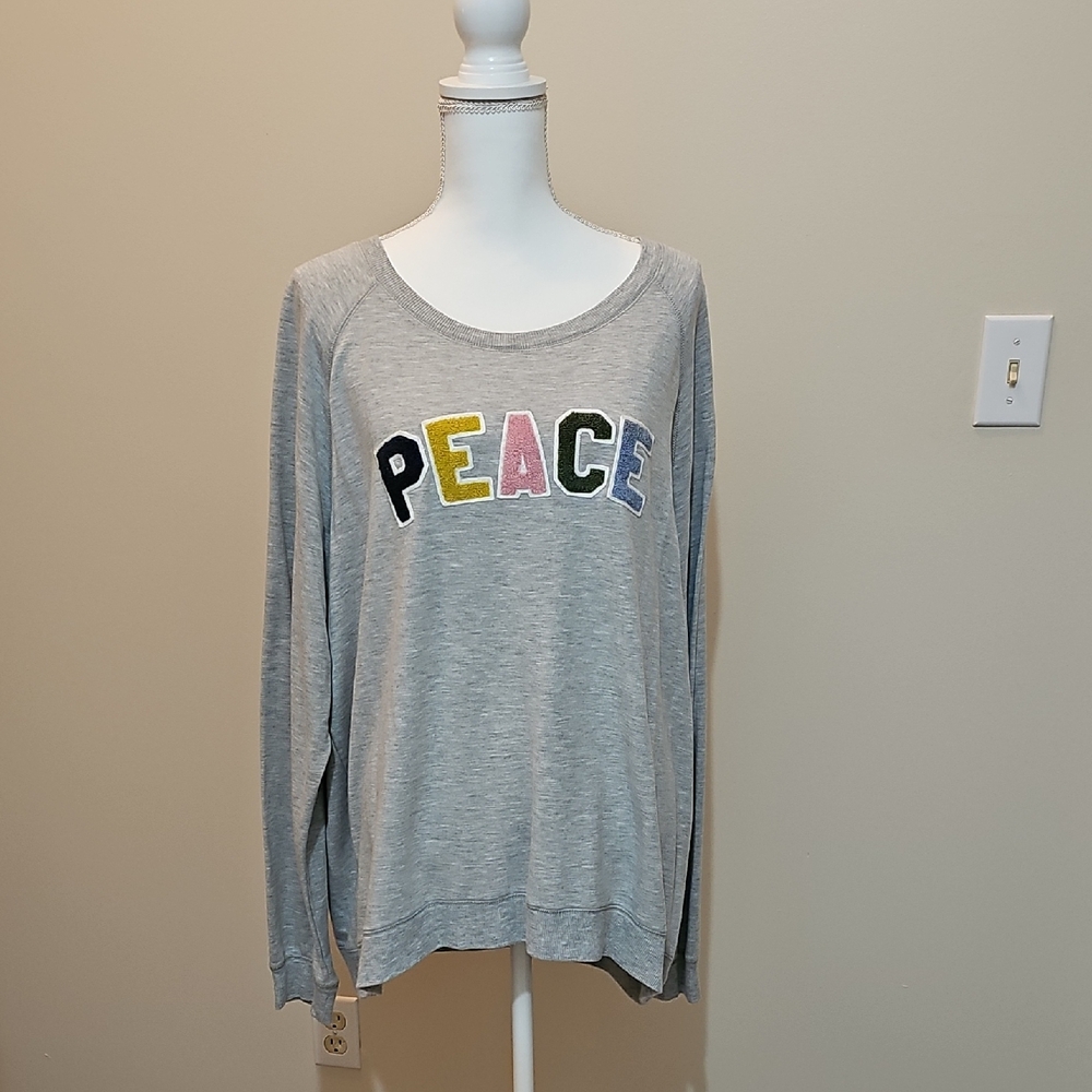 Secret Treasures Gray Peace Sweatshirt
